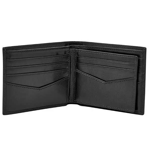 Engraved Fossil Ryan Black RFID & Passcase Wallet