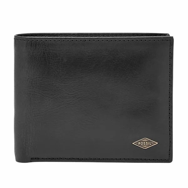 Engraved Fossil Ryan Black RFID & Passcase Wallet