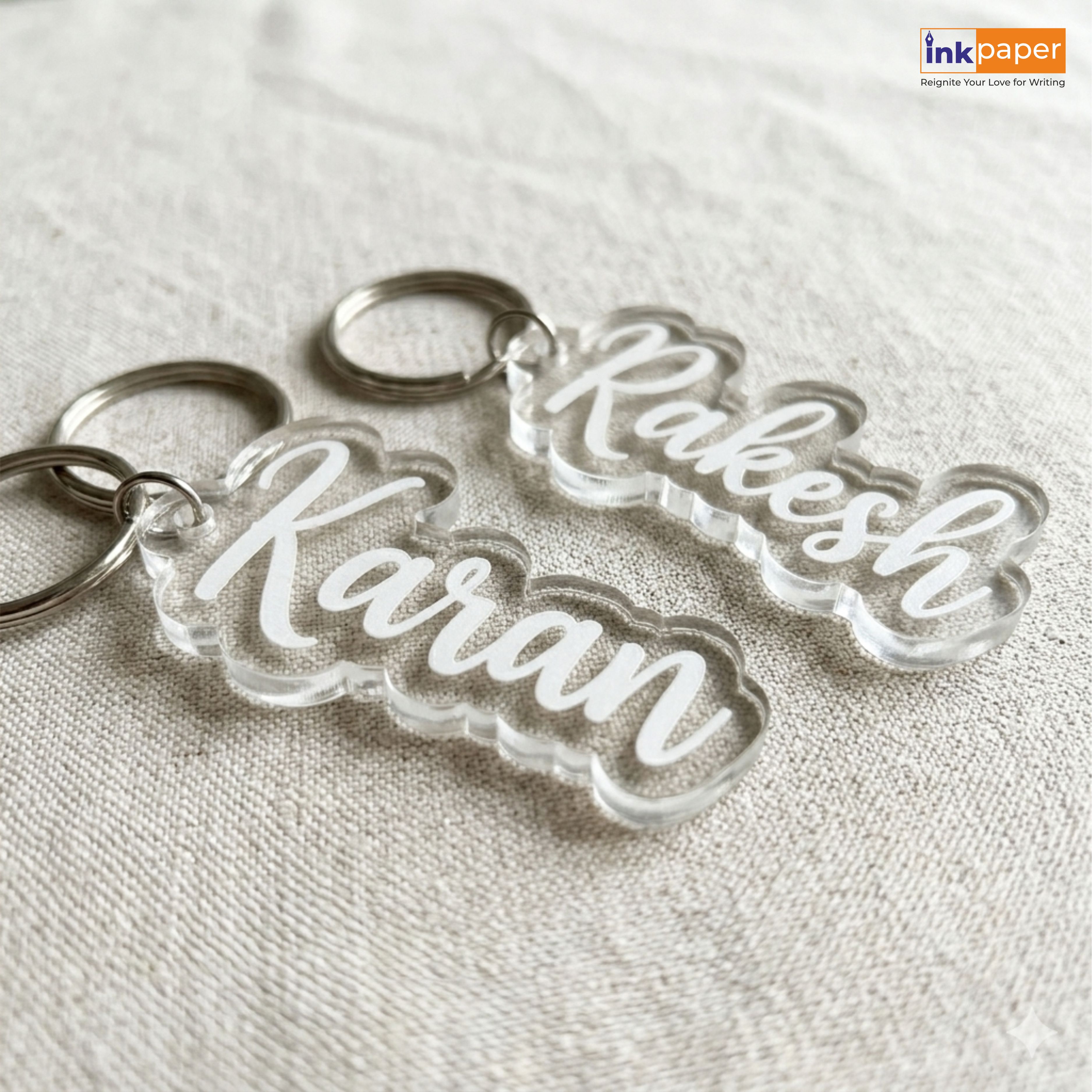 Clear Acrylic Personalized Keychain
