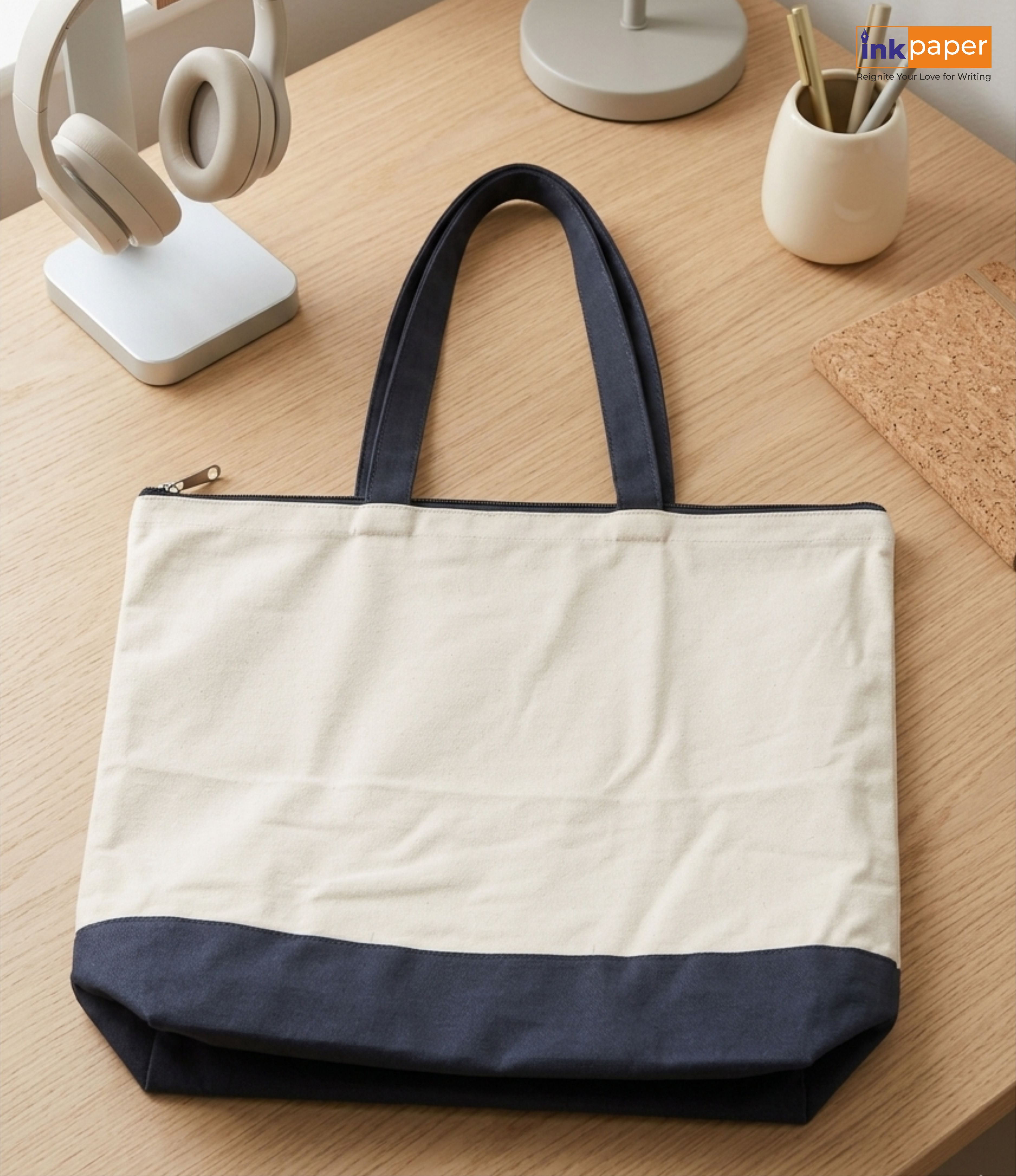 White & Blue Tote Bag