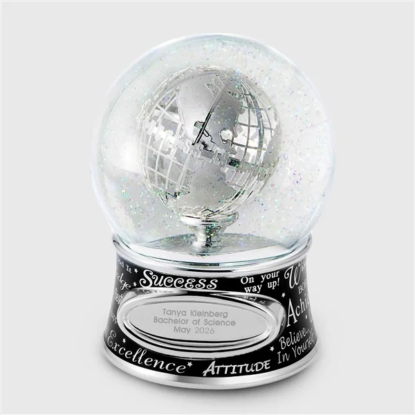 Engraved Graduation Success Snow Globe