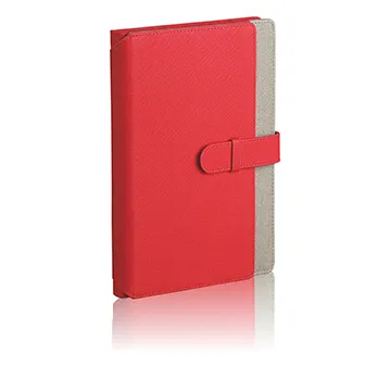 Premium Red A5 Leatherette Fabric Diary with Two Color and Easy Lock (2010D02)
