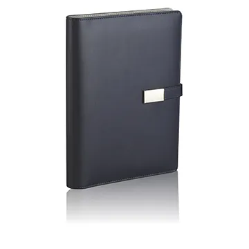 Premium Black A5 Classic Leatherette PU Diary with Metal Locking (2010D22)