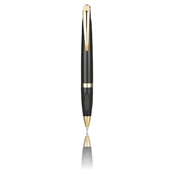 Midnight Black & Gold Color Brass Body Pen with Golden Clip (803)