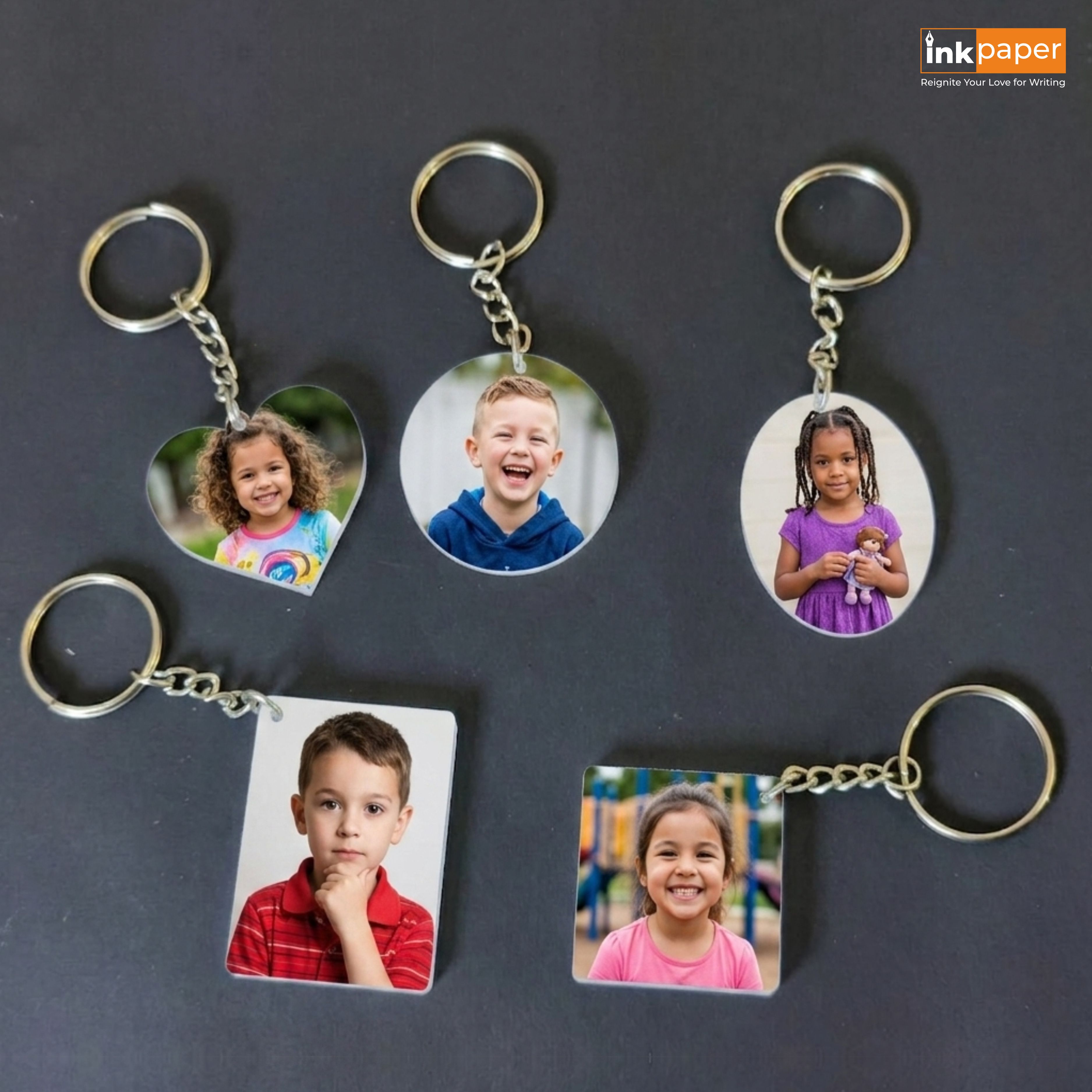Acrylic Personalized Keychain Set of 5