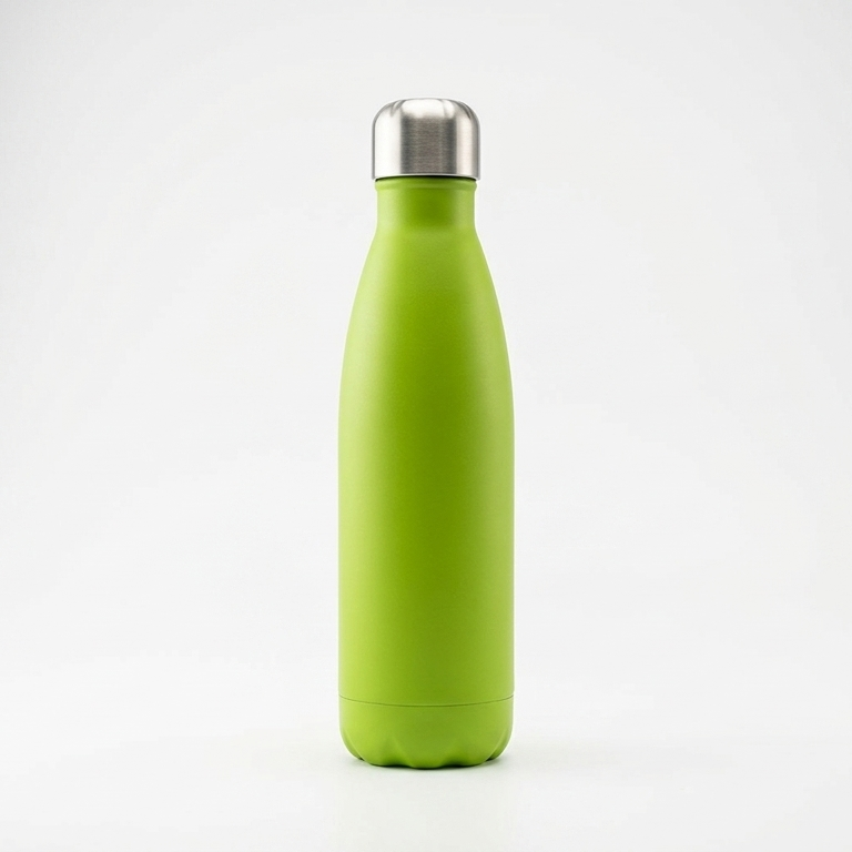 Lime Green Classic Wave Insulated Water Bottle